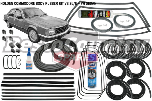 Body Rubber Kit VB All, VC Commodore Sedan Excluding SS & SLE - VB1