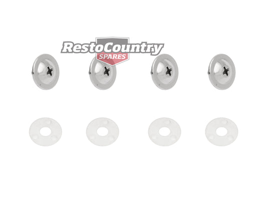 Vent Window Screw & Washer Kit Chrome LC LJ 4 Pce - VR1006