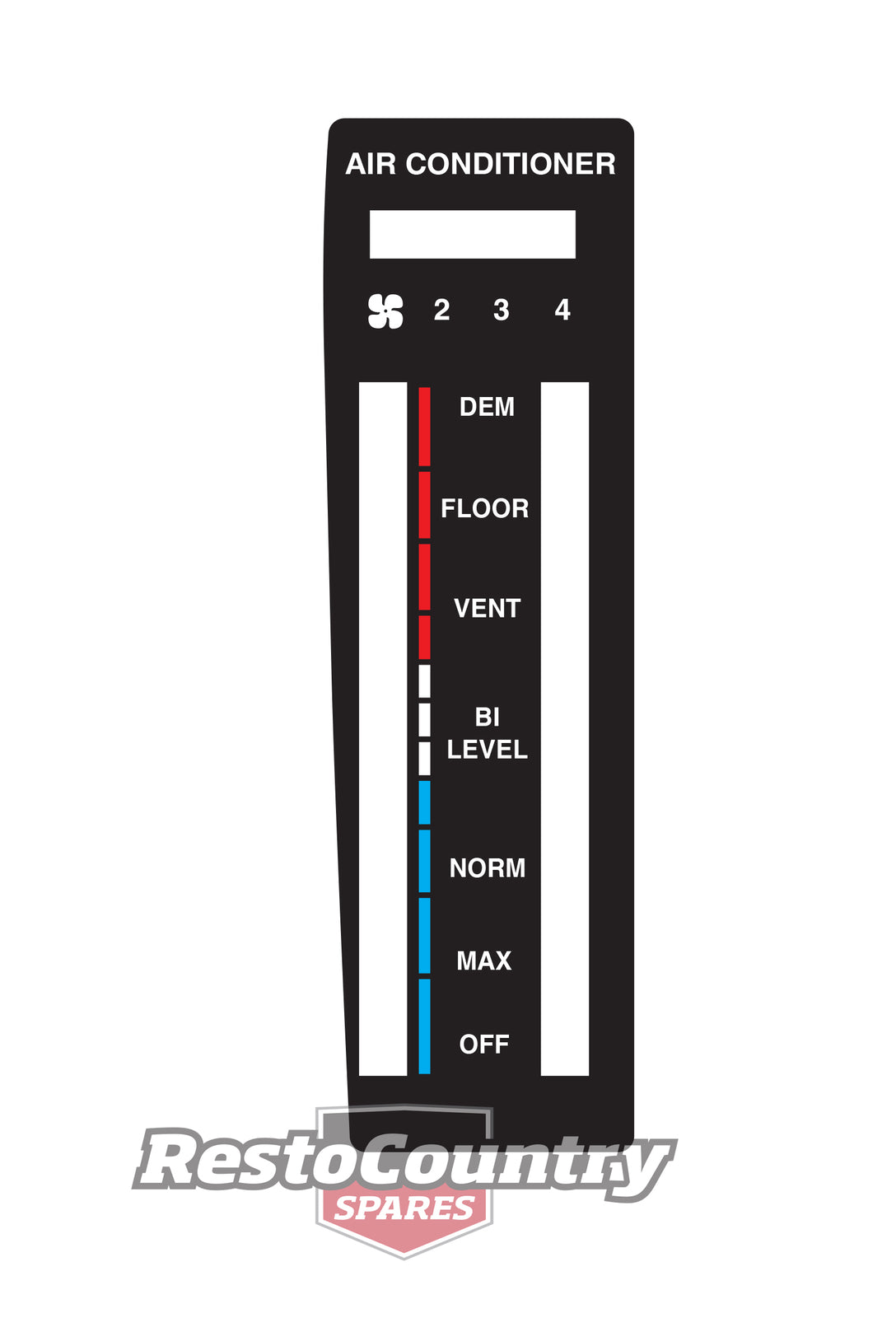 Decal Air Conditioner Control Panel VK Commodore - VS16363