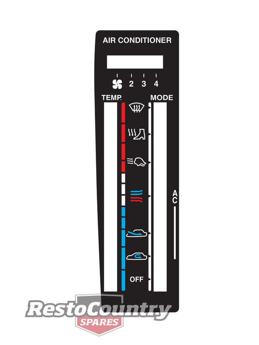 Decal Heater Control Panel VL Commodore - VS17119