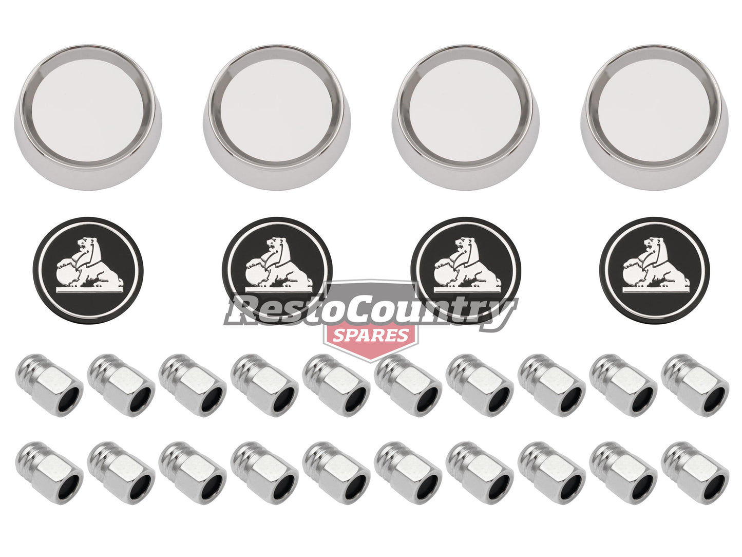 Wheel Cap Kit With Nuts HQ GTS (4 Wheels) - WC1006A