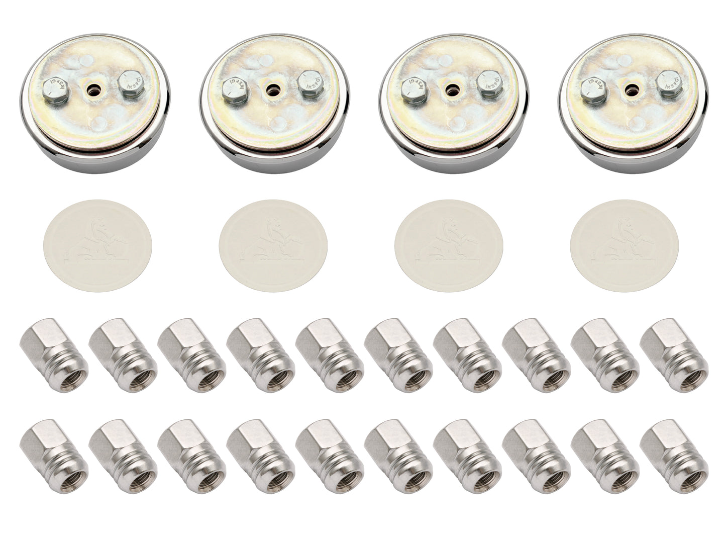 Wheel Centre Cap & Nut Kit (Black Centred Nuts) Holden HQ GTS - WC1006A