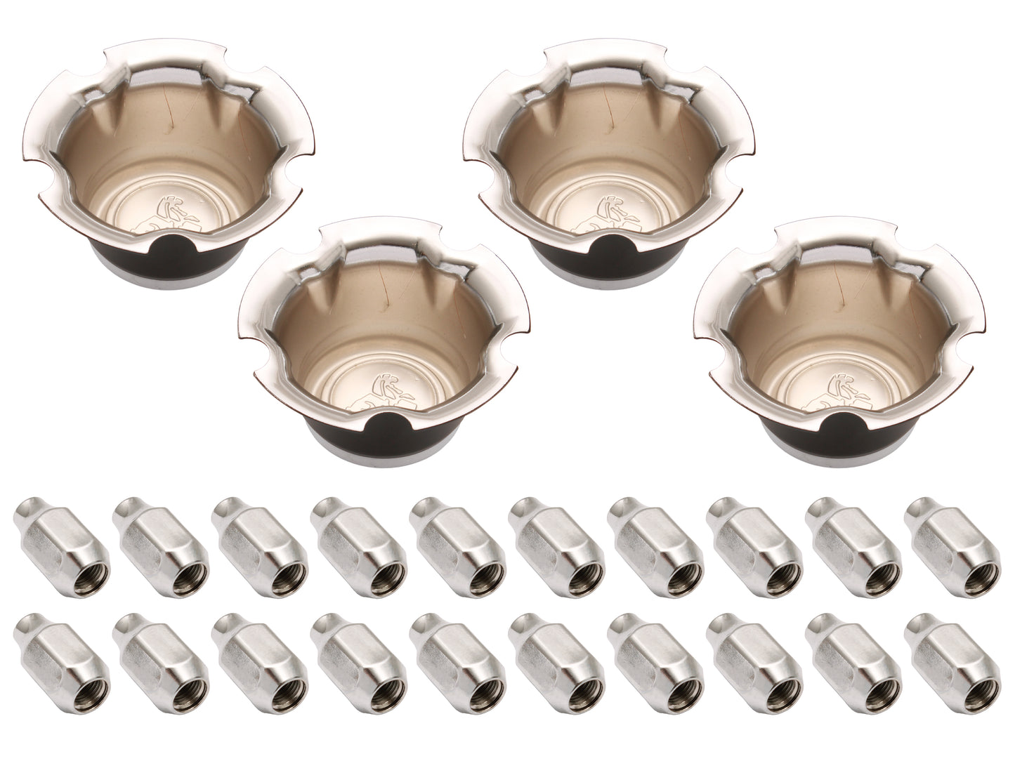 Wheel Centre Cap Kit With Nuts LC Acorn Nuts - WC1009A