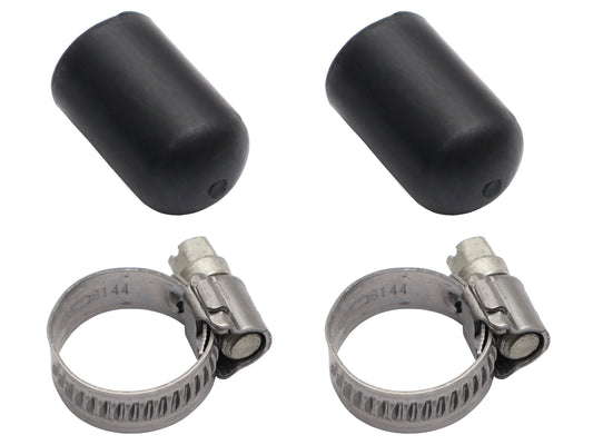 Water Block Off Caps 1/2" Pair With Clamps - WC12