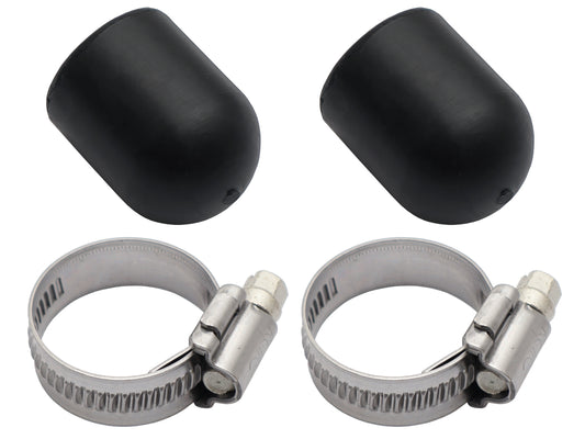 Water Block Off Caps 3/4" Pair With Clamps - WC34