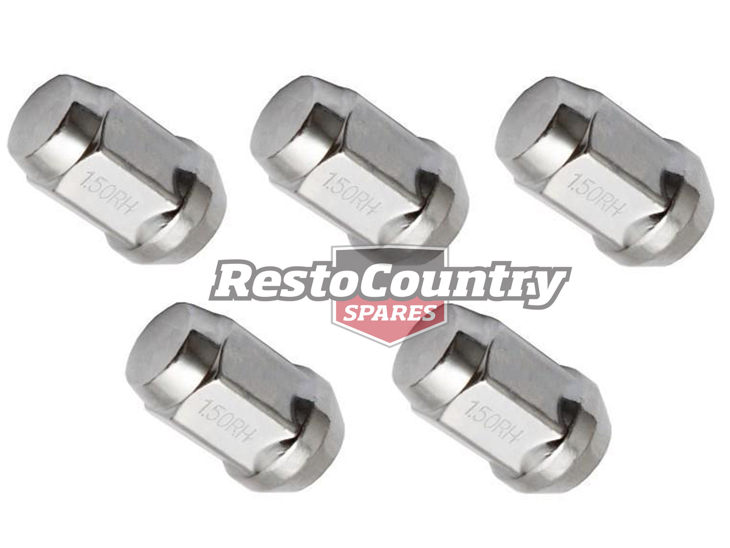 Wheel Nut Kit VB VC VH VK VL VN VP VR VS VX VY VZ Commodore Chrome Bulge Nut (5) - WN10075