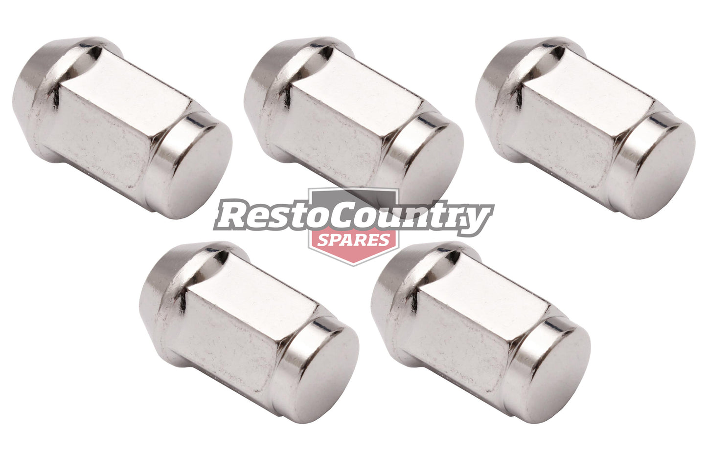 Wheel Nut Kit Ford 1/2" Chrome Bulge (5) - WN20045