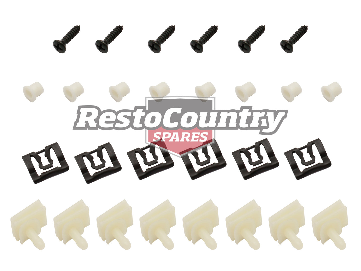 Windscreen Moulding Clip Kit Rear XW XY GT Black - WSC2003